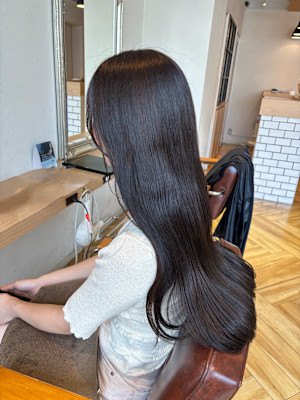 ロング×グレージュ