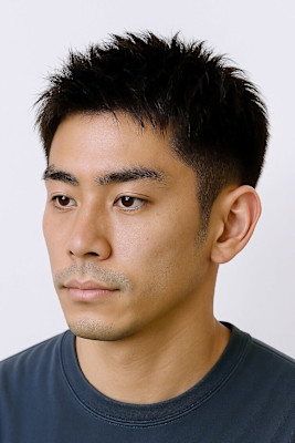 ナチュラルアップバンク爽やか黒髪社会人ビジネスショート