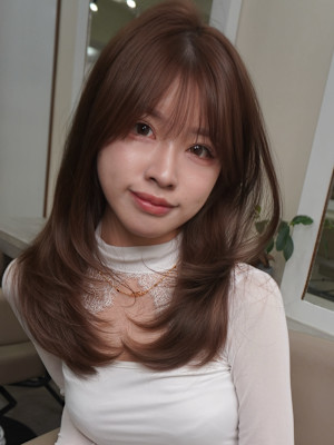 レイヤーカット/レイヤー/顔周り/ミディアム/ボブ/ショート