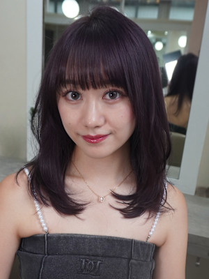 レイヤーカット/レイヤー/顔周り/ミディアム/ボブ/ショート