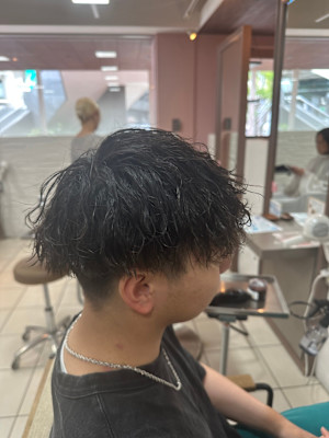 波巻きパーマ