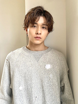 men'sシャドウニュアンスパーママッシュセンターパート