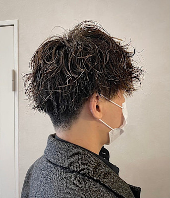 ツイスパ刈り上げマッシュ