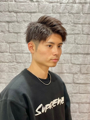 ツーブロックショート/ビジネスショート/アップバング/刈り上