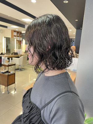 ［風花］オリーブブラウンカラー／ニュアンスパーマ