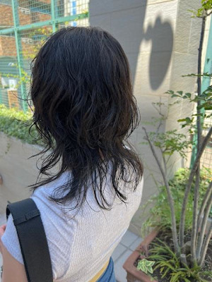 ウルフパーマ　時短スタイリング　オージュアトリートメント