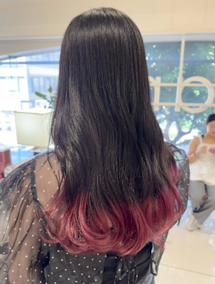 裾カラー×レッド