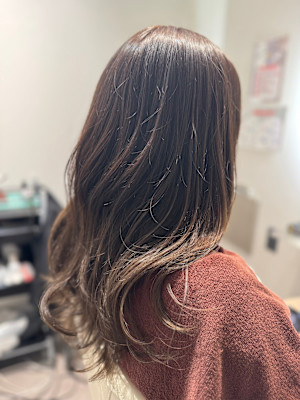 明るめくすみブラウン×ロング『銀座/個室』