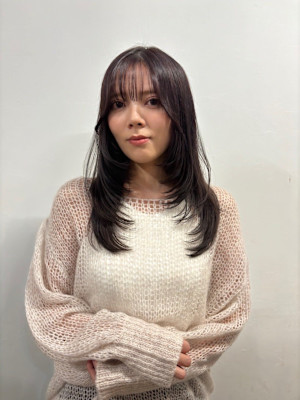 ★韓国ヘアハッシュカットハイレイヤーカット前髪顔周り