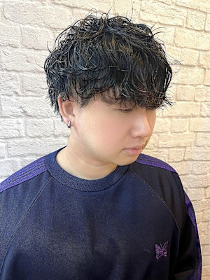 マッシュ×無造作ニュアンスパーマ【新宿/バーバー/理容室】