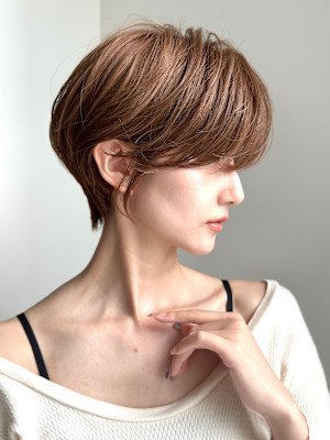 前下がりショート・ボブ/絶壁解消/前髪あり/40代/30代