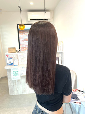 ブリーチベースをいかしたブラウンカラー