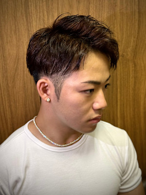 ツーブロックショート