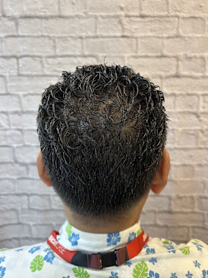 オールバックパーマ×6mm刈り上げ！