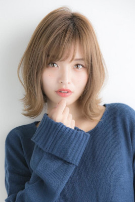 山村/ひし形シルエット外ハネボブ/くびれボブ/前髪カット銀座