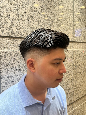 銀座　理容室　スキンフェード　七三スタイル　