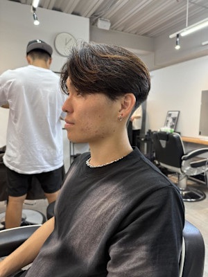  大宮/カット/短髪/毛流れ/センターパート