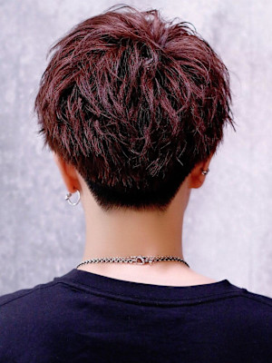 ナチュラル無造作サイドパートマッシュ