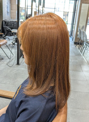 ブリーチ無しダブルカラーオレンジ