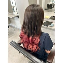 毛先のみブリーチしてグラデーションカラー☆