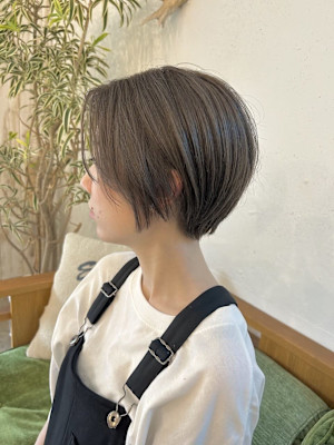 大人女性/20代30代40代50代/大人ショート/グレージュ