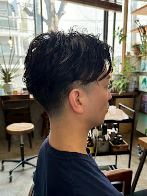 パーマツーブロックカット