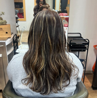 ワンカラー+ハイライト