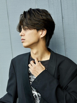 フェザーパーマ/ニュアンスパーマ/センターパート