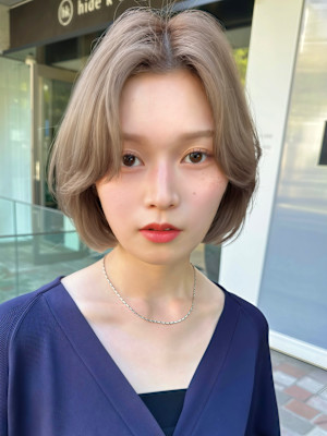 レイヤーミディ透明感カラー髪質改善