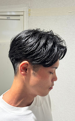 フェザー風　センターパート