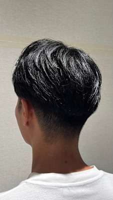 フェザー風　センターパート