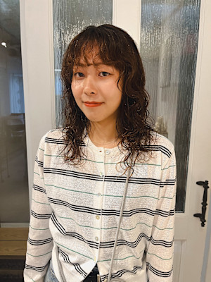 ロングスパイラルパーマ/前髪パーマ/ロングレイヤー