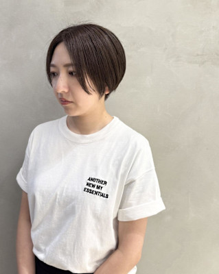 ショートボブ/白髪ぼかし/仙台