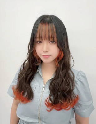 オレンジ裾カラー★