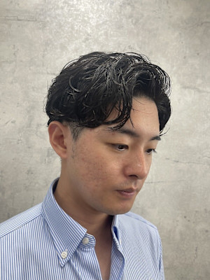 ビジネスアップバングパーマ