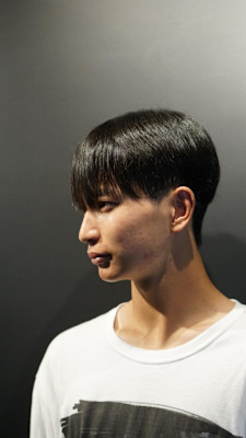 メンズ　シースルーマッシュ　マッシュ　刈り上げ