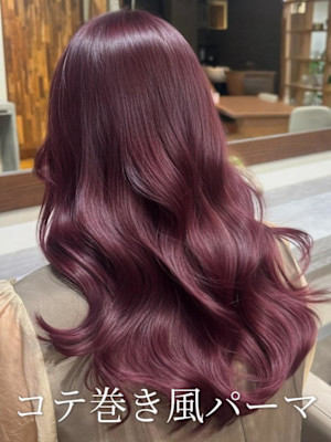 パーマ#パーマスタイル#コテ巻き風パーマ#レイヤーカット