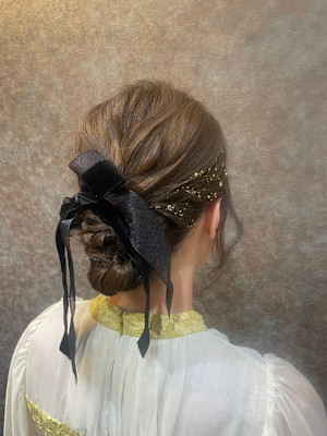 タイトシニヨン　ベロアリボンセット