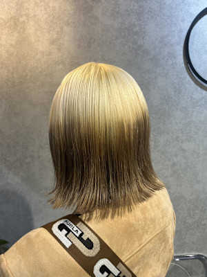 ♪毛先のブラウンが可愛い！デザインカラー