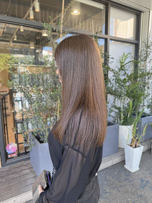 ストレートパーマ/オリーブベージュ