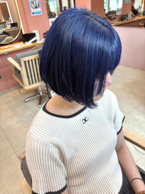 ネイビー/ブルー/ブリーチカラー/2ブリーチ