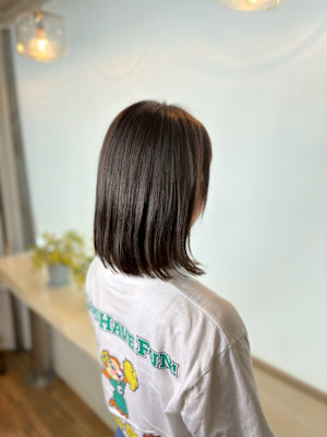 縮毛矯正外ハネストレート