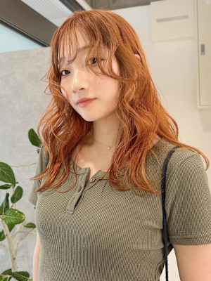 hinari/オレンジカラー/ブリーチカラー/ハイトーン