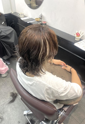 インナーカラー/ウルフパーマ/ハイトーン