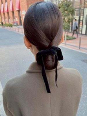 #ベルベットリボンアレンジ　#リボンヘアセット