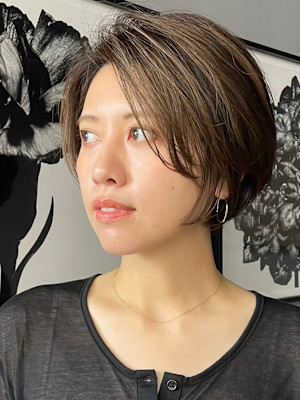 前下がりショート・ボブ/絶壁解消/前髪あり/40代/30代