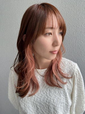 アプリコットオレンジ/インナーカラーピンク/インナーカラー