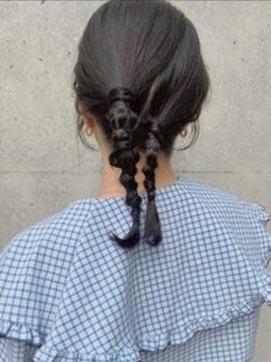 #小枝アレンジ　#黒髪アレンジ