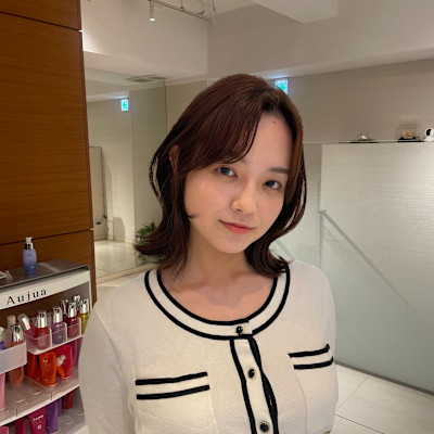 小顔効果抜群◎ひし形レイヤー/やわらかブラウン