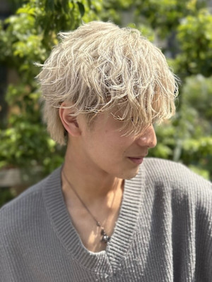 ホワイトカラー/ケアブリーチ/カット/ヘアセット